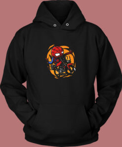 Spiderman Kid Riding Vintage Hoodie