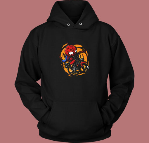 Spiderman Kid Riding Vintage Hoodie