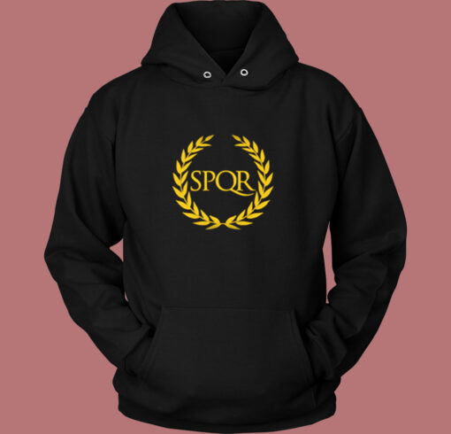 Spqr Shirt Purple I Senatus Populus Que Vintage Hoodie