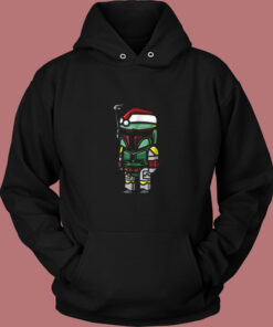 Star Wars Boba Santa Hat Cartoon Christmas Vintage Hoodie