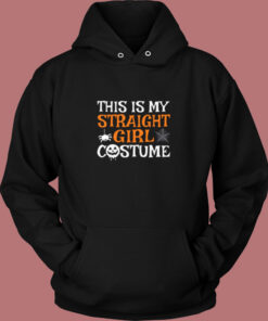 Straight Girl Costume Lesbian Halloween Vintage Hoodie