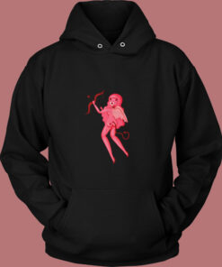 Stupid Cupid Black Vintage Hoodie