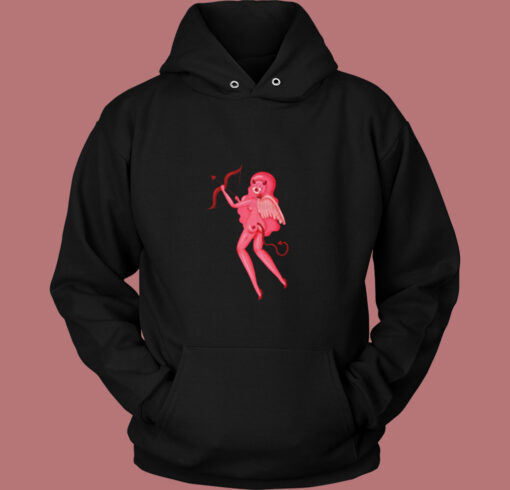 Stupid Cupid Black Vintage Hoodie