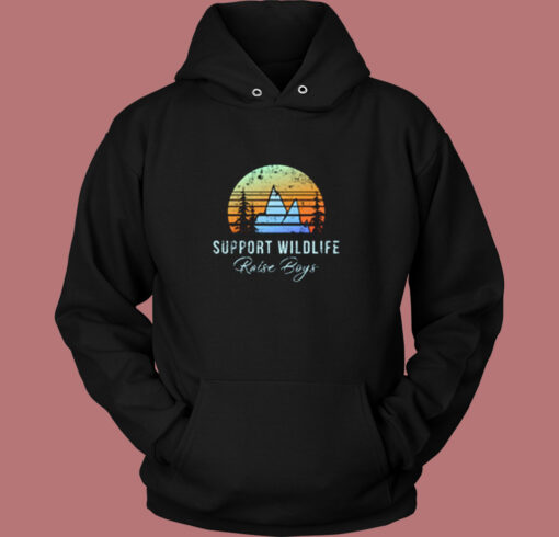 Support Wildlife Raise Boys Vintage Hoodie