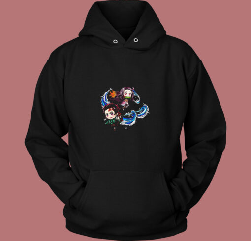 Tanjiro & Nezuko Kamado Chibi Vintage Hoodie