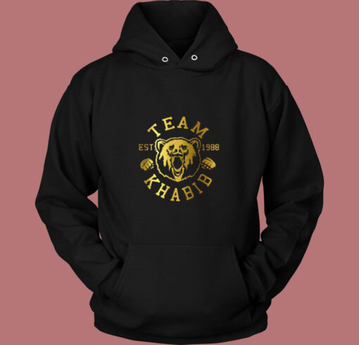 Team Khabib Bear Khabib Nurmagomedov Vintage Hoodie