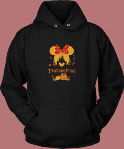 Thanksgiving Minnie Head With Black Castle Pumpkin Vintage Hoodie