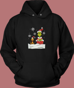 The Grinch And Dog Stole Christmas Funny Vintage Hoodie