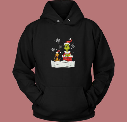 The Grinch And Dog Stole Christmas Funny Vintage Hoodie