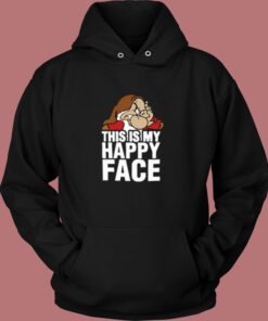 This Is My Happy Face Disney Grumpy Vintage Hoodie