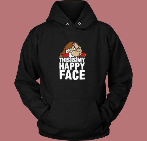 This Is My Happy Face Disney Grumpy Vintage Hoodie