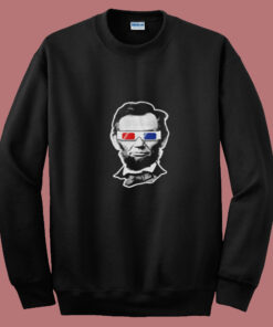 Threadrock Abraham Lincoln 3d Glasses Summer Sweatshirt