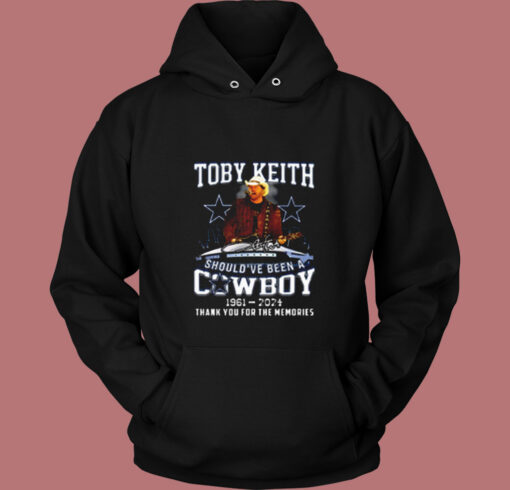 Toby Keith Should've Been A Cowboy 1961 2024 Vintage Hoodie