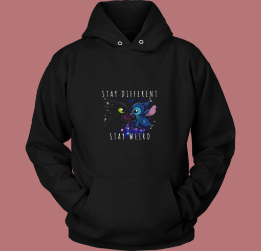 Toothless And Stitch Stay Different Stay Weird Vintage Hoodie