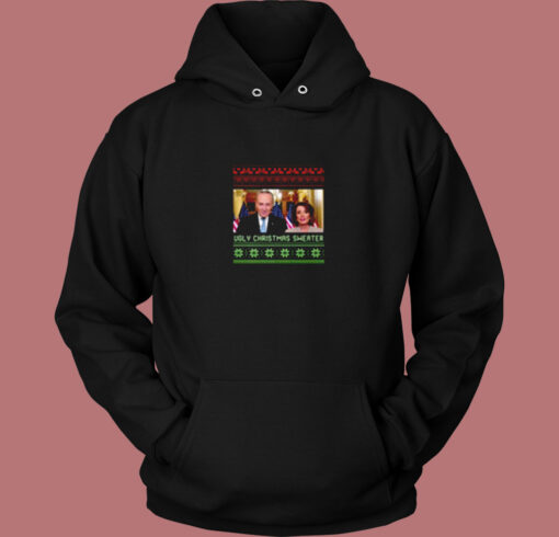 Ugly Christmas Nancy Pelosi Chuck Schumer Vintage Hoodie