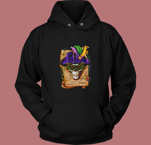 Universal Mardi Gras Party Like A Pirate Vintage Hoodie