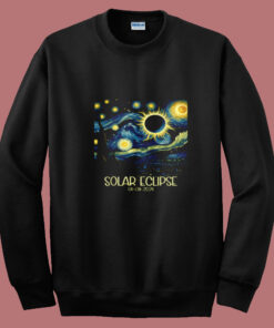 Van Gogh Starry Night Total Solar Eclipse Summer Sweatshirt