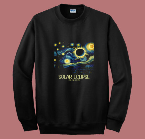 Van Gogh Starry Night Total Solar Eclipse Summer Sweatshirt