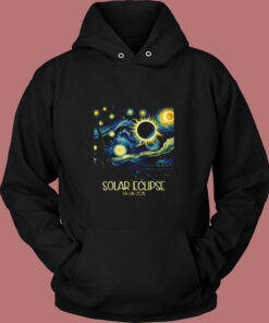 Van Gogh Starry Night Total Solar Eclipse Vintage Hoodie