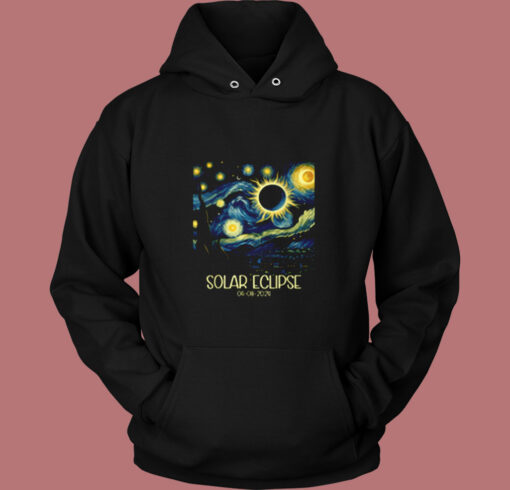 Van Gogh Starry Night Total Solar Eclipse Vintage Hoodie