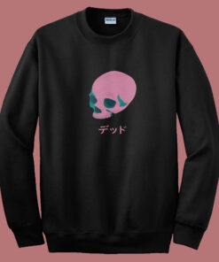 Vaporwave Pink Skull Summer Sweatshirt