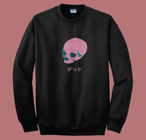 Vaporwave Pink Skull Summer Sweatshirt