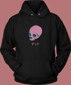 Vaporwave Pink Skull Vintage Hoodie