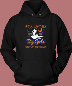 Witch Broomstick Halloween Vintage Hoodie