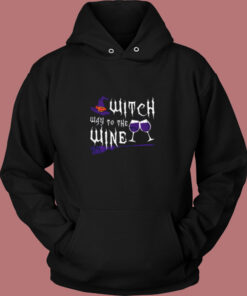 Witch Way To The Wine Vintage Hoodie