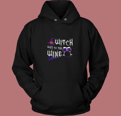 Witch Way To The Wine Vintage Hoodie