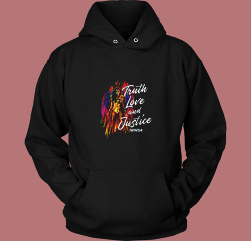 Wonder Woman Truth Love And Justice Vintage Hoodie