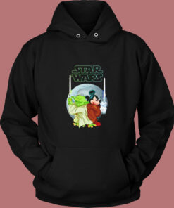 Yoda And Mickey Mouse Sw Christmas Vintage Hoodie