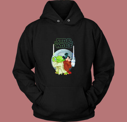 Yoda And Mickey Mouse Sw Christmas Vintage Hoodie