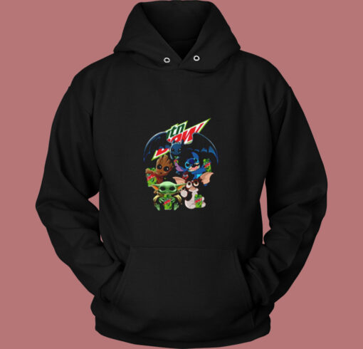 Yoda Baby Groot And Toothless Stitch Gizmo Vintage Hoodie